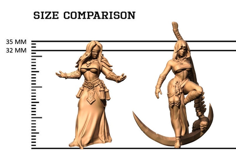 Milen - 3D Printed Minifigure - Proxy Minis for DnD, Baldurs Gate, Tabletop Fantasy RPG - 28mm / 32mm / 75mm Scale