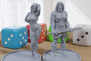 Barbarian Capturing a Girl - 3D Printed Minifigures for Fantasy Miniature Tabletop Games DND, Frostgrave 28mm / 32mm / 75mm