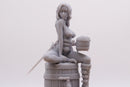 Sexy Jalissa Drinking (Alternative Outfit) - Sexy Pin-Up Fan Art - SFW - NSFW - 3D Resin Print Figure - 75mm Scale