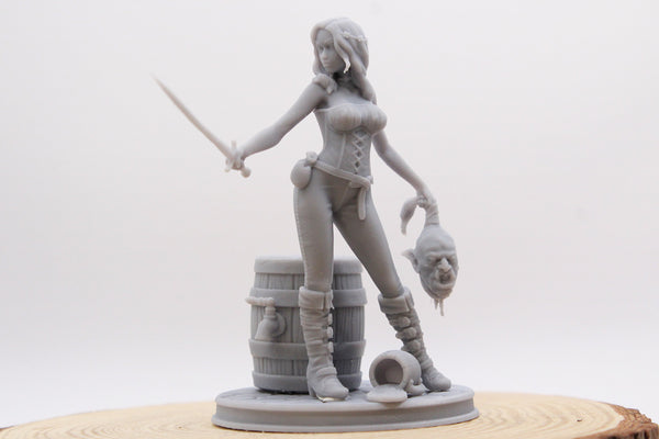 Sexy Jalissa Warrior - Sexy Pin-Up Fan Art - SFW - NSFW - 3D Resin Print Figure - 75mm Scale