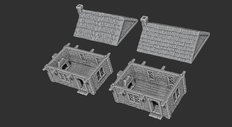 Ferisia Little Cottage - 3D Printed Terrain compatible with Tabletop Games like DND 5e, Frostgrave