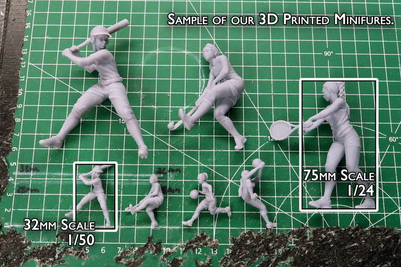 Sports Girl Basketball - DnD Miniature | Collectible and Rolepaying Sexy Pin-Up - 75mm - 32mm Scale