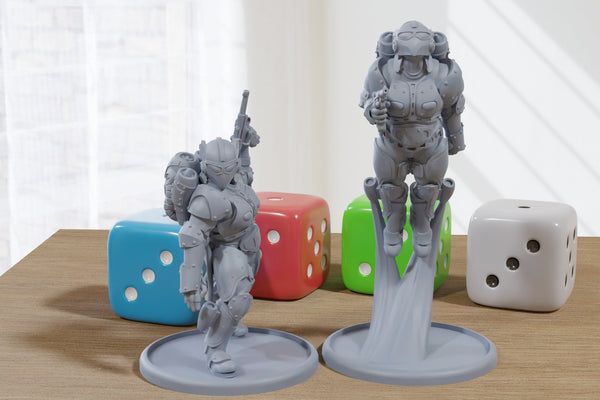 Captian Blitz - 3D Printed Minifigures for Fantasy Miniature Tabletop Games, TTRPG, DND, Frostgrave
