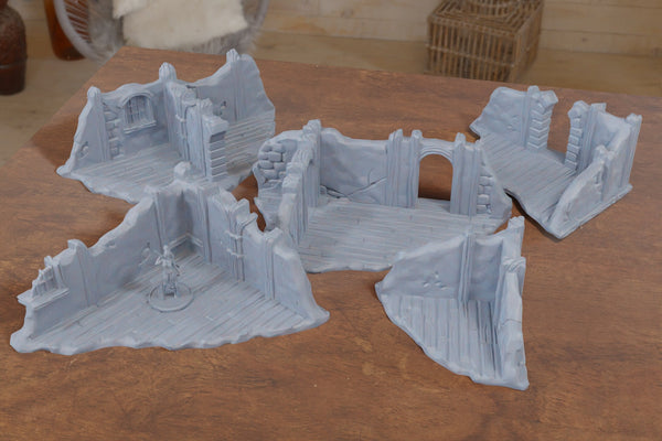 Damned City Ruins - 3D Printed Terrain compatible with Tabletop Games like DND 5e, Frostgrave