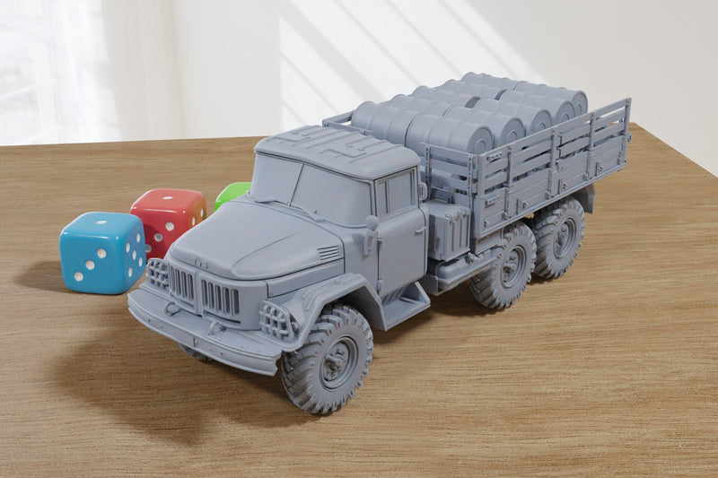 Zil-131 Soviet Truck - 3D Resin Printed 28mm / 20mm / 15mm Miniature Tabletop Wargaming Combat Vehicle