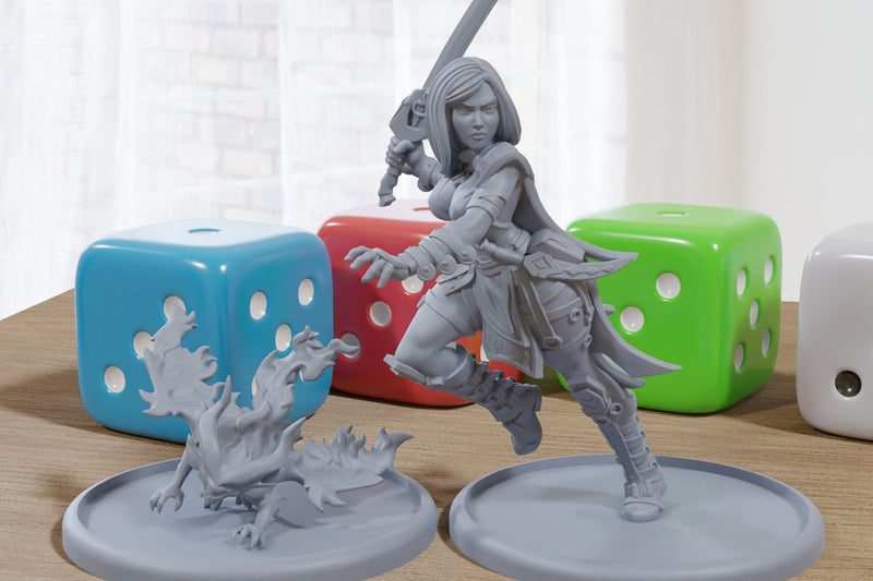 Magus Sexy Pinup 3D Printed Minifigures for Fantasy Miniature Tabletop Games DND, Frostgrave 28mm / 32mm