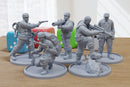 Commandos Unit Bravo - Modern / Historical Wargaming Miniatures for Tabletop RPG - 28mm / 32mm Scale Minifigures
