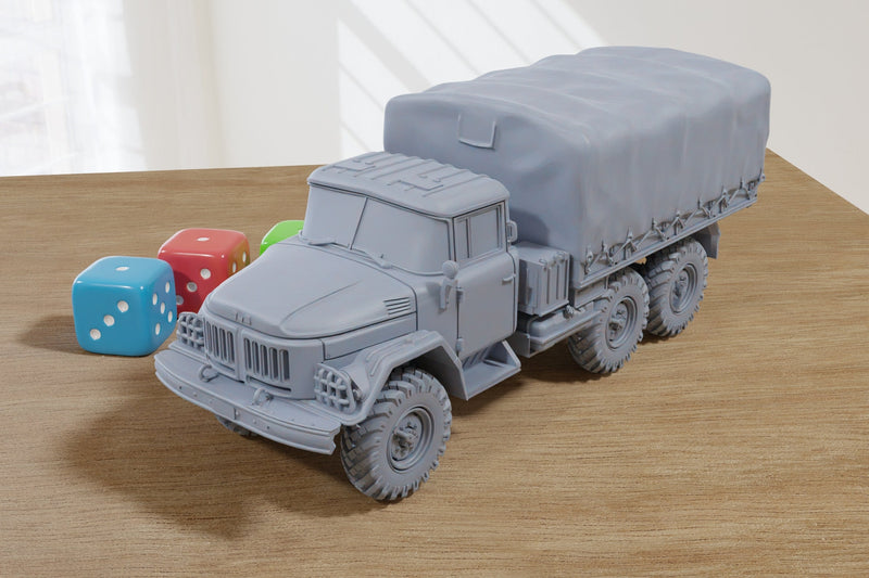 Zil-131 Soviet Truck - 3D Resin Printed 28mm / 20mm / 15mm Miniature Tabletop Wargaming Combat Vehicle