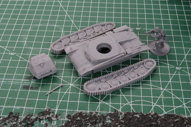 Pz.Kpfw-II-ausf-c-II - WW2 German Tank - 3D Resin Printed 28mm / 20mm / 15mm Miniature Tabletop Wargaming Vehicle