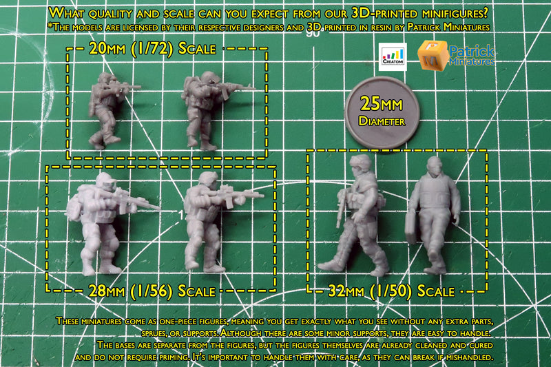 Philippine Special Forces - 3D Printed - 28mm Scale - Miniature Wargaming Minifigures - Tabletop Wargames
