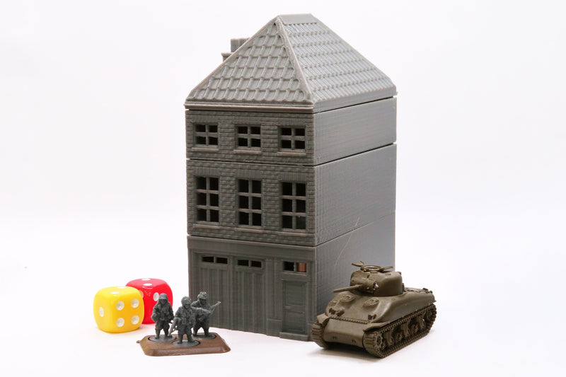 Arnhem The Netherlands Historical Building DS T1 - 3D Printed Tabletop Wargaming Terrain for Miniature Games like Bolt Action, Flames of War