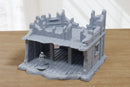 Damned City Destroyed Corner House - 3D Printed Terrain compatible with Tabletop Games like DND 5e, Frostgrave