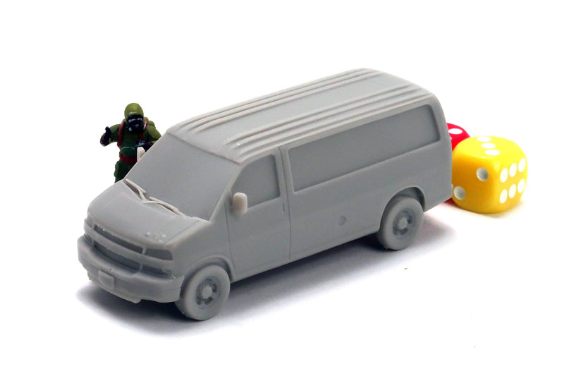 Regular American Van - 3D Printed Vehicle for Miniature Tabletop Wargames TTRPG