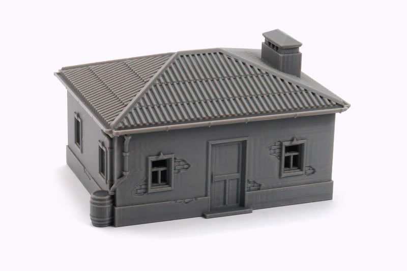 Ukrainian Small Rural House - ZONA ALFA / KONTRABAND 3D Printed Tabletop Miniature Wargaming Terrain