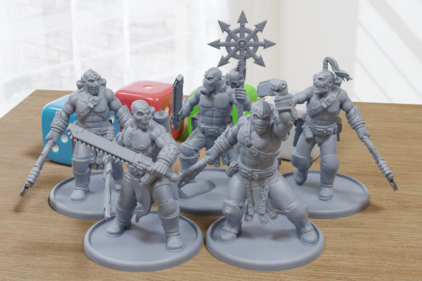 Oathbreakers Red Pack - 3D Printed Proxy Minifigures for Sci-fi Miniature Tabletop Games like Stargrave and Five Parsecs from Home