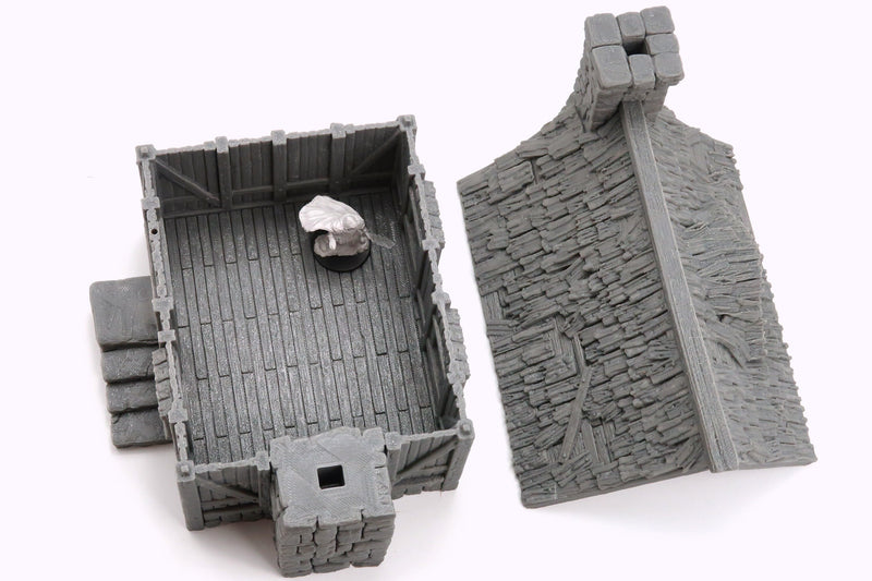 Medieval Cabin Gorenstead - 28mm Scale - 3D Printed Terrain compatible with Tabletop Games like DND 5e, Frostgrave