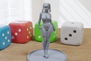 Liza Punk School Girl Sexy Pin-Up - 3D Printed Minifigures for Fantasy Miniature Tabletop Games DND, Frostgrave 28mm / 32mm / 75mm