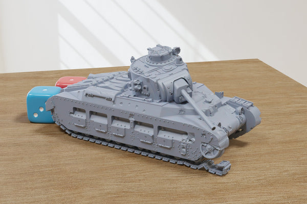 Destroyed Matilda II - 3D Printed Miniature Wargaming Combat Vehicle - 28mm / 20mm / 15mm Scale