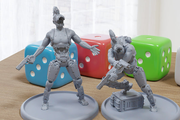Aspect - 3D Printed Mini - Cyberpunk / Sci-Fi - Tabletop Miniature Wargaming - 28mm / 32mm Scale Minifigures
