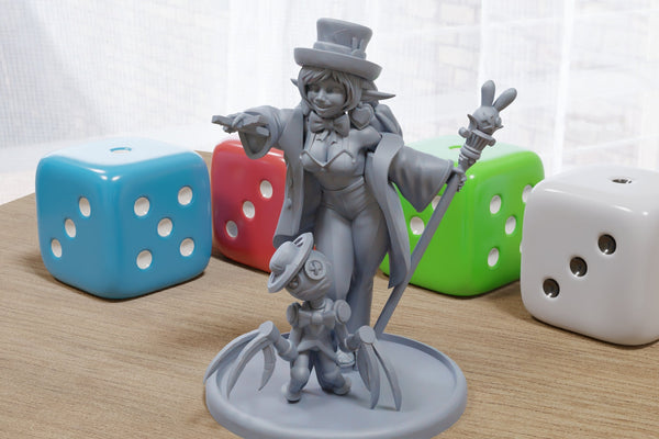 Puppet Master Neesh Sexy Pin-Up - 3D Printed Minifigures for Fantasy Miniature Tabletop Games DND, Frostgrave 28mm / 32mm / 75mm