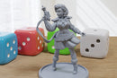 Retro Sci Fi Girl Sexy Pin-Up - 3D Printed Minifigures for Fantasy Miniature Tabletop Games DND, Frostgrave 28mm / 32mm / 75mm