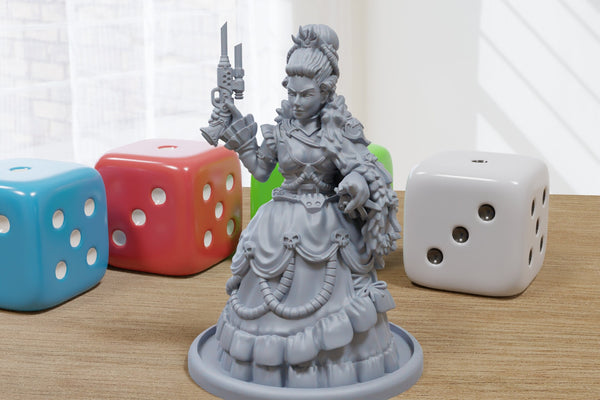 Josefina Noble Lady - 3D Printed Proxy Minifigures for Sci-fi Miniature Tabletop Games like Stargrave and Five Parsecs from Home