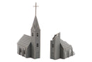 Small Chapel (Intact or Destroyed) - Tabletop Wargaming WW2 Terrain | Miniature 3D Printed Model | Flames of War - Zona Alfa