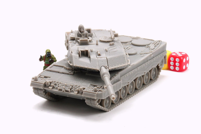 Leopard 2A5 Main Tank - 3D Printed Miniature Wargaming Combat Vehicle - 28mm / 20mm / 15mm Scale