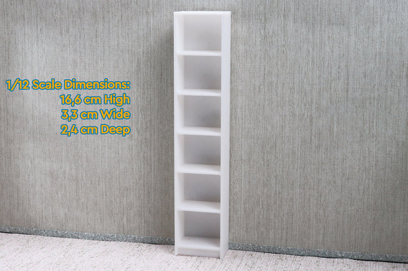 Modern Typical Bookshelves 3D Printed Miniature Dollhouse Furniture 1/12 and 1/18 Scale