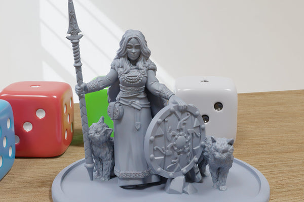 Viking Goddess Freya - Proxy Minifigures for Miniature Games like DnD, Baldurs Gate - 28mm / 32mm Scale