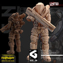 Voyager Space Outfit - 3D Printed - Cyberpunk / Sci-Fi - Tabletop Miniature Wargaming - 28mm / 32mm Scale Minifigures