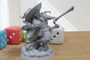 Nimue on Broom Sexy Pin-Up - 3D Printed Minifigures for Fantasy Miniature Tabletop Games DND, Frostgrave 28mm / 32mm / 75mm
