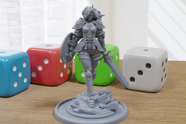 Galdran Sexy Pin-Up - 3D Printed Minifigures for Fantasy Miniature Tabletop Games DND, Frostgrave 28mm / 32mm / 75mm