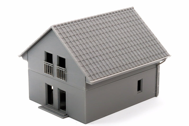 German Modern Family House T1 - 3D Printed Terrain for Miniature Wargames and Model Railroad HO Era VI