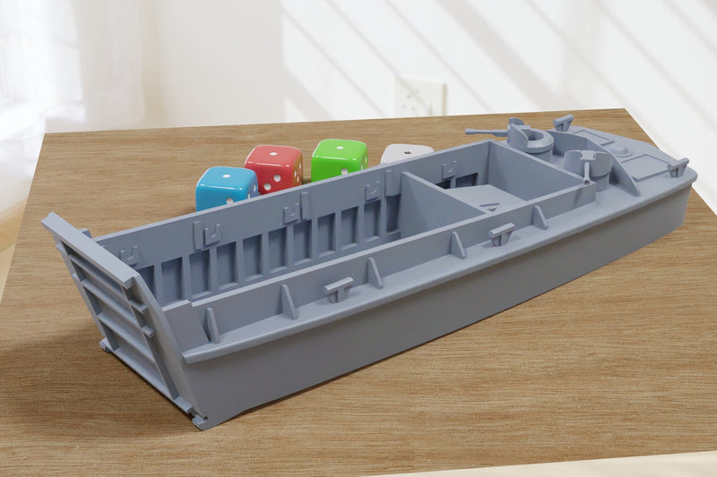 LCVP Higgins Infantry Landing Boat - 3D Resin Printed 28mm / 20mm / 15mm Miniature Tabletop Wargaming Combat Vehicle