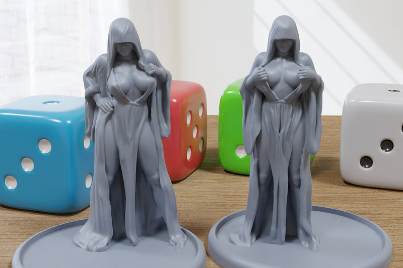 Seductive Cult Duo - 3D Printed Minifigures for Fantasy Miniature Tabletop Games DND, Frostgrave 28mm / 32mm / 75mm