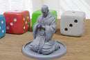 Kneeling Monk - Medieval Townsfolk / Villagers - 3D Printed Minifigures for Tabletop Role Playing Miniature Games 28mm / 32mm Scale