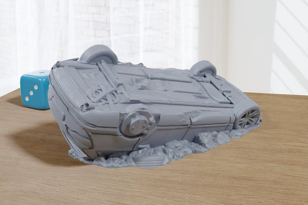 Upside Down SUV - 3D Printed Vehicle for Miniature Tabletop Wargames TTRPG