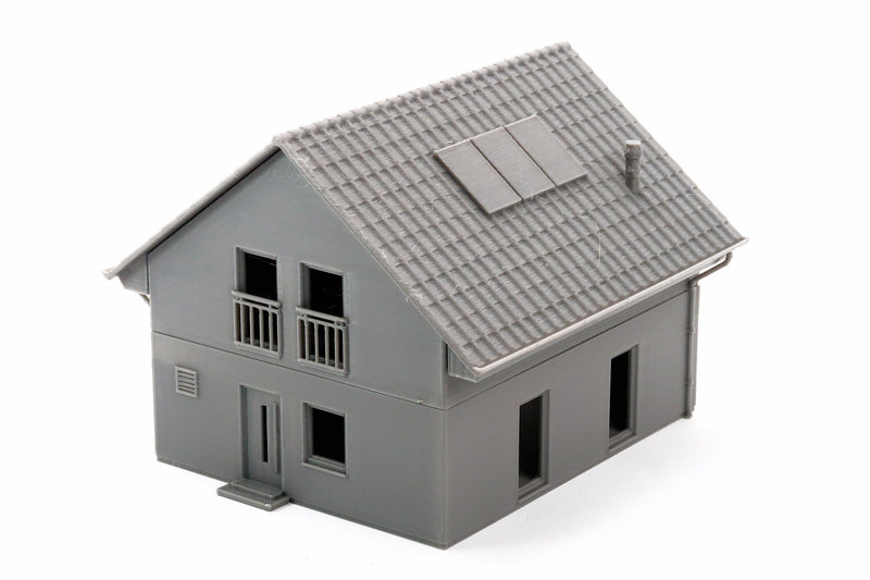 German Modern Family House T1 - 3D Printed Terrain for Miniature Wargames and Model Railroad HO Era VI