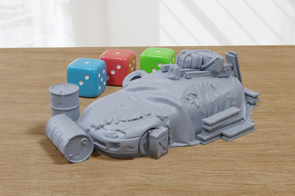 Abandoned Supra - 3D Printed Vehicle for Miniature Tabletop Wargames TTRPG