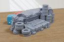 Wrecked Car Obstacle - 3D Printed Vehicle for Miniature Tabletop Wargames TTRPG