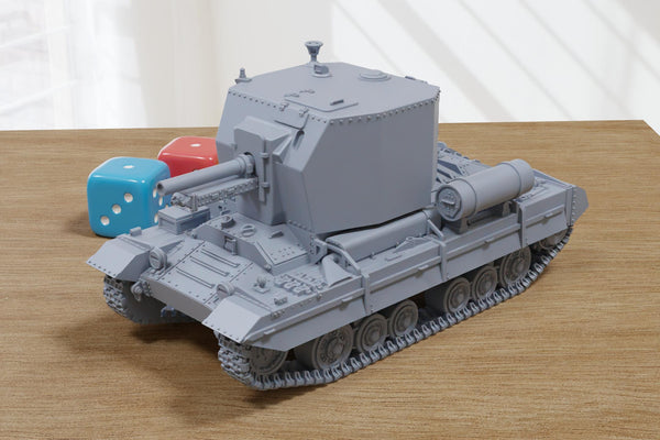 QF, 25 Pdr, self-propelled Gun - Bishop - 3D Printed Miniature Wargaming Combat Vehicle - 28mm / 20mm / 15mm Scale