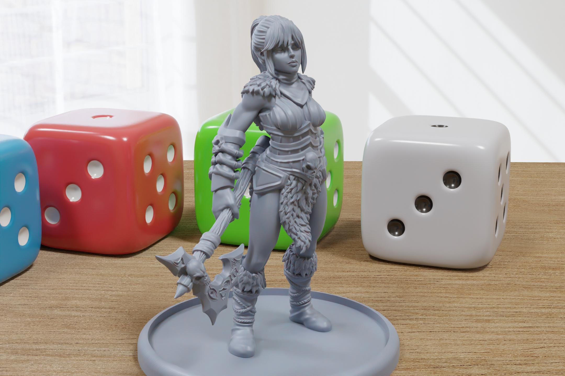 Nyx Maiden Sexy Pinup 3D Printed Minifigures for Fantasy Miniature Tab