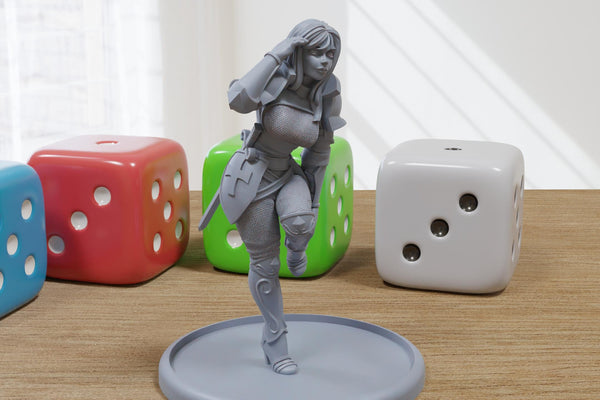 Nimira Maiden Sexy Pinup 3D Printed Minifigures for Fantasy Miniature Tabletop Games DND, Frostgrave 28mm / 32mm