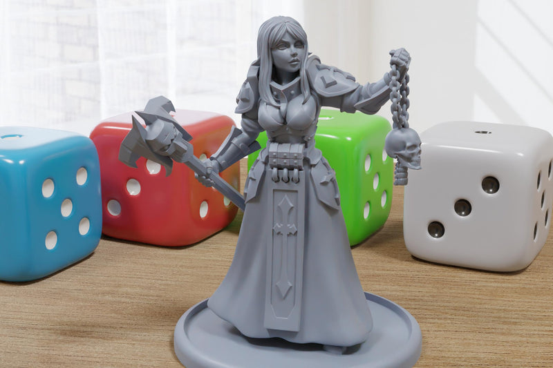 Celeste Maiden Sexy Pinup 3D Printed Minifigures for Fantasy Miniature Tabletop Games DND, Frostgrave 28mm / 32mm