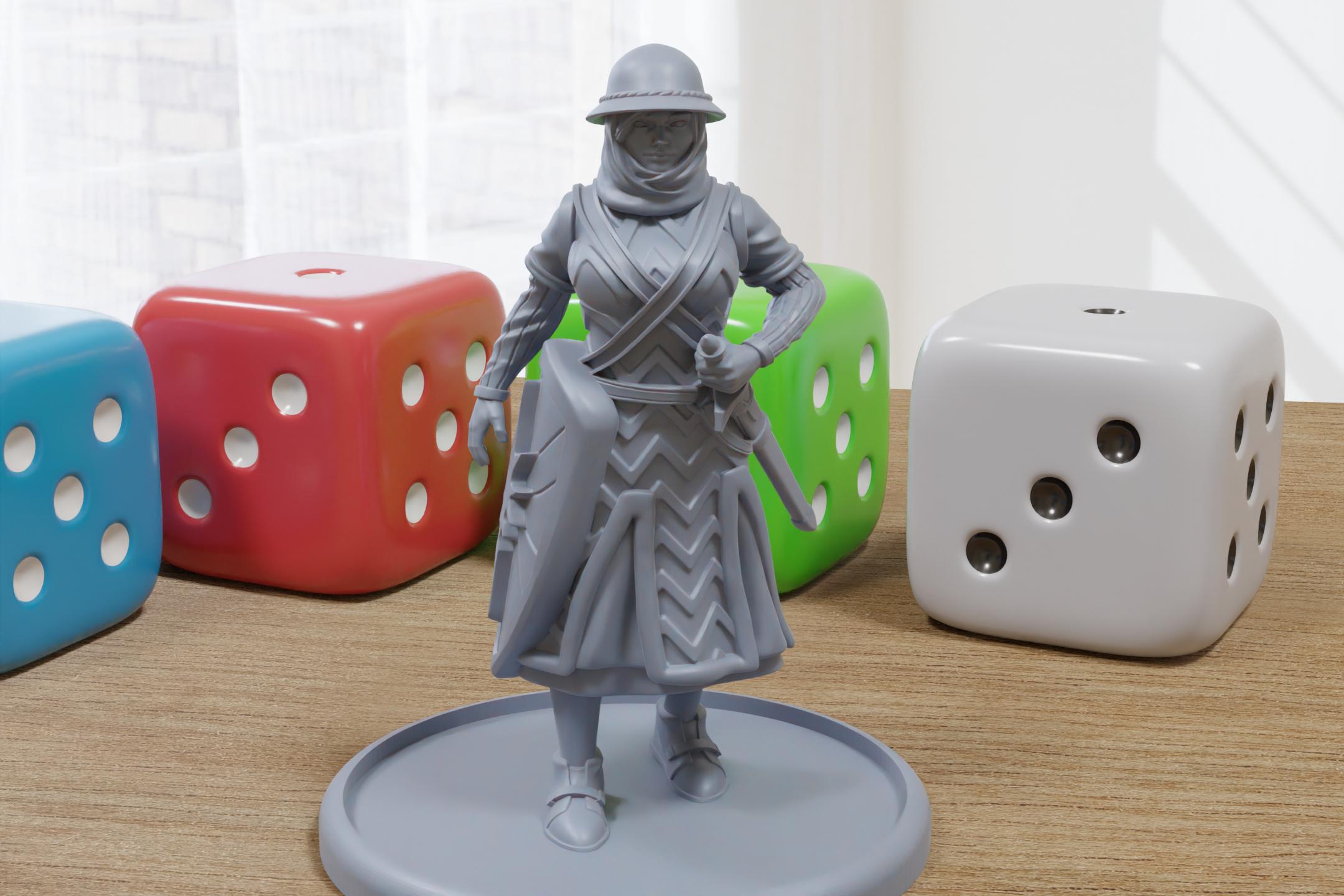 Lira Maiden Sexy Pinup 3D Printed Minifigures for Fantasy Miniature Ta