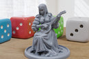 Villager Bard Female in Trunk Medieval Townsfolk - 3D Printed Minifigures for Fantasy Miniature Tabletop Games DND, Frostgrave 28mm / 32mm