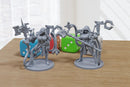Cyborg Pinup Engineer Duo - 3D Printed Proxy Minifigures for Sci-fi Miniature Tabletop Games like Stargrave and Five Parsecs from Home