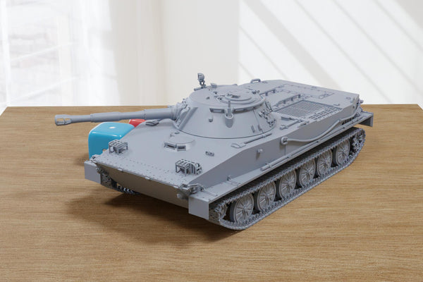 PT-76B Soviet Light Tank - 3D Printed Miniature Tabletop Wargaming Combat Vehicle 28mm / 15mm Scale