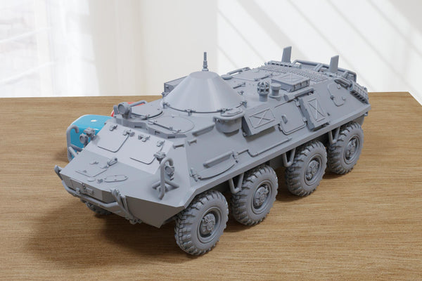 BTR-60 R-975M Soviet APC - 3D Printed Miniature Tabletop Wargaming Combat Vehicle 28mm / 15mm Scale